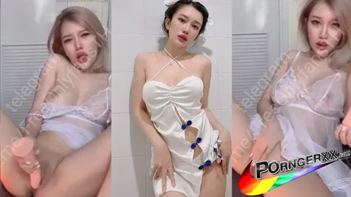 คลิปxโอนลี่แฟน menaraewadee น้องมีนา เรวดี ใส่ชุดนอนขาวบางจัด ตั้งกล้องช่วยตัวเองบนเก้าอี้ onlyfans ทำหน้าร่านควยก่อนเอาดิลโด้ยัดรูหี xxx ทั้งฟินทั้งเสียว น้ำใกล้แตกใช้นิ้วติ้วครางลั่น