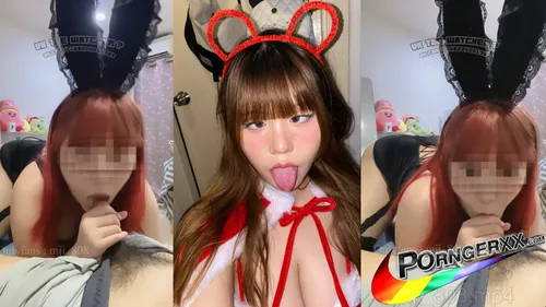 คลิปหลุดทวิต mji_808 น้องเมจิ คอสเพลย์บันนี่เกิร์ล ตั้งกล้องอมควยผัว onlyfans อมเสียวคาชุด เลียหัวควยทำเสียวจัด xxxx ทั้งโม๊กทั้งชัก ลีลาดีขนาดนี้มีน้ำแตกคาปาก